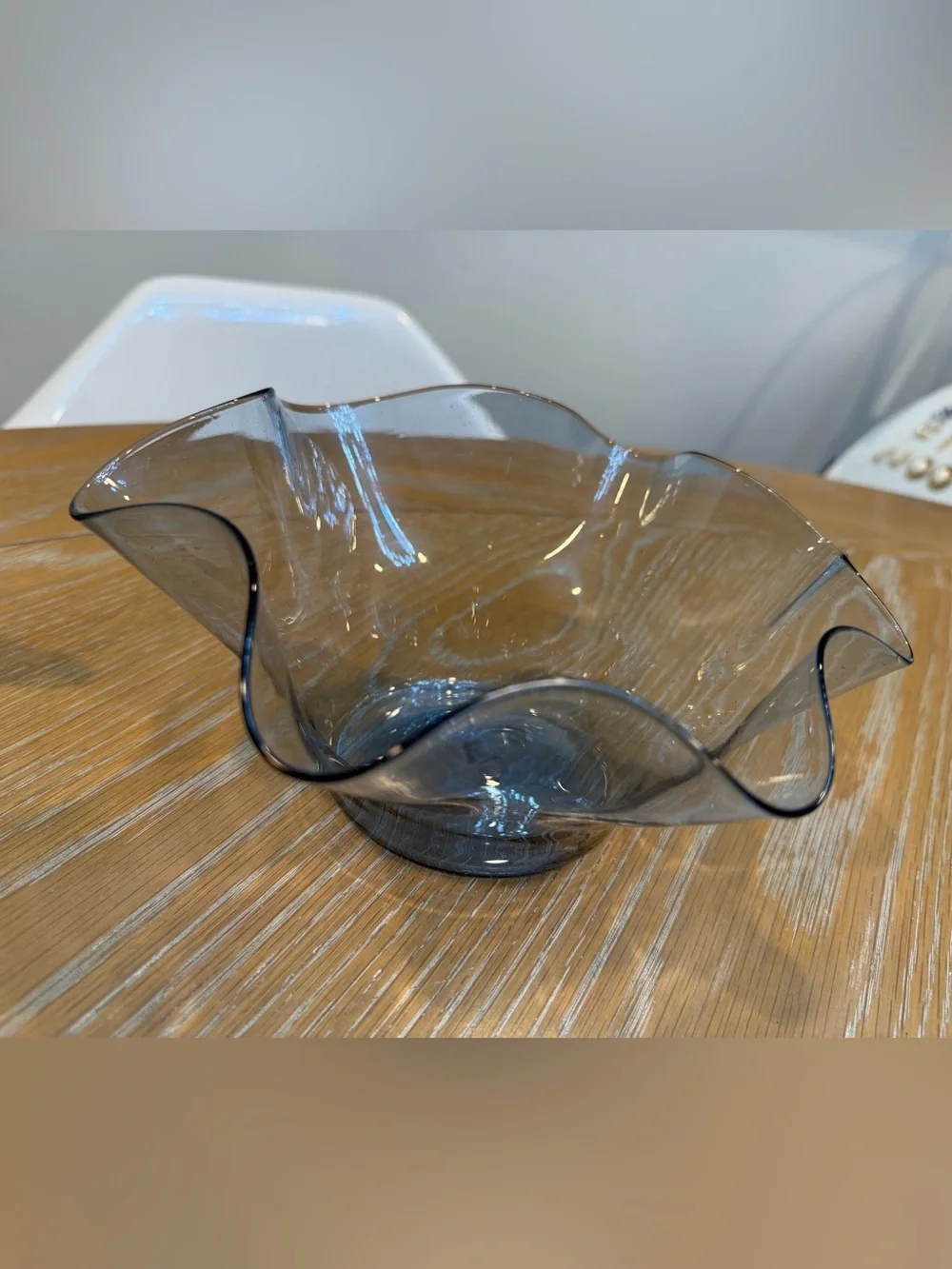 Handblown blue Glass Decorative Bowl Small  Decorative Bowl